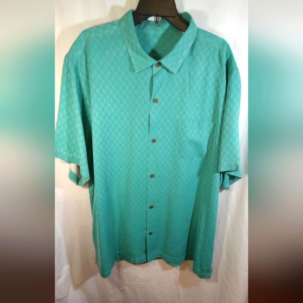 Men's Tommy Bahama 100% Silk Short Sleeve Shirt XXL